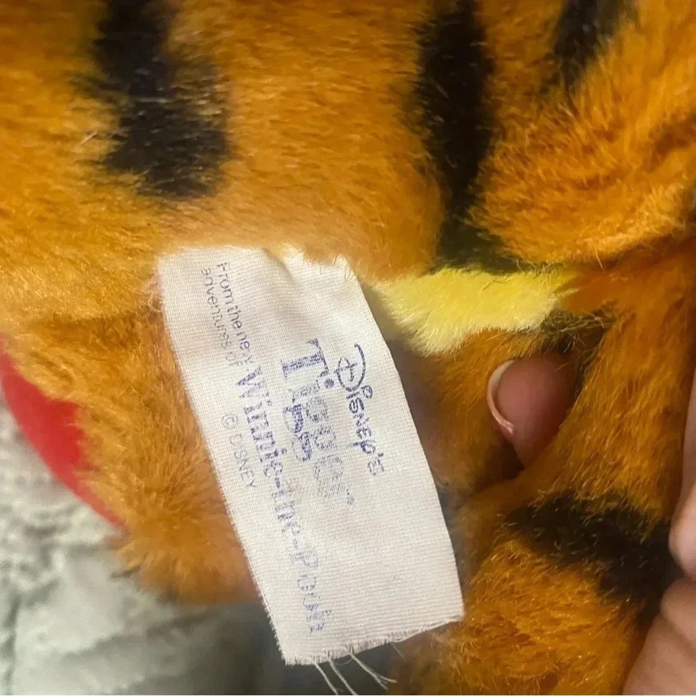 Vtg Sears 14" Tigger Red Nose Feet Standing Plush Toy Winnie Pooh Stuffed Animal - Picture 4 of 6